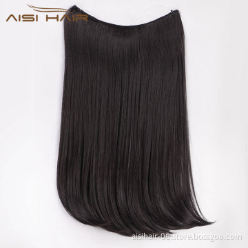 Aisi Hair Synthetic One Piece Long Straight Hair Extension Multicolor Clip In Hairpieces Halo Hair Extensions